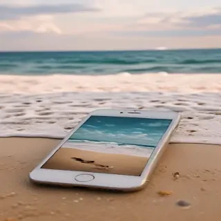 beach iphone