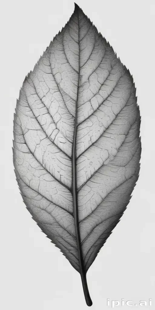 clipart of leaf black and white