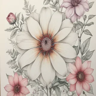flower color drawings