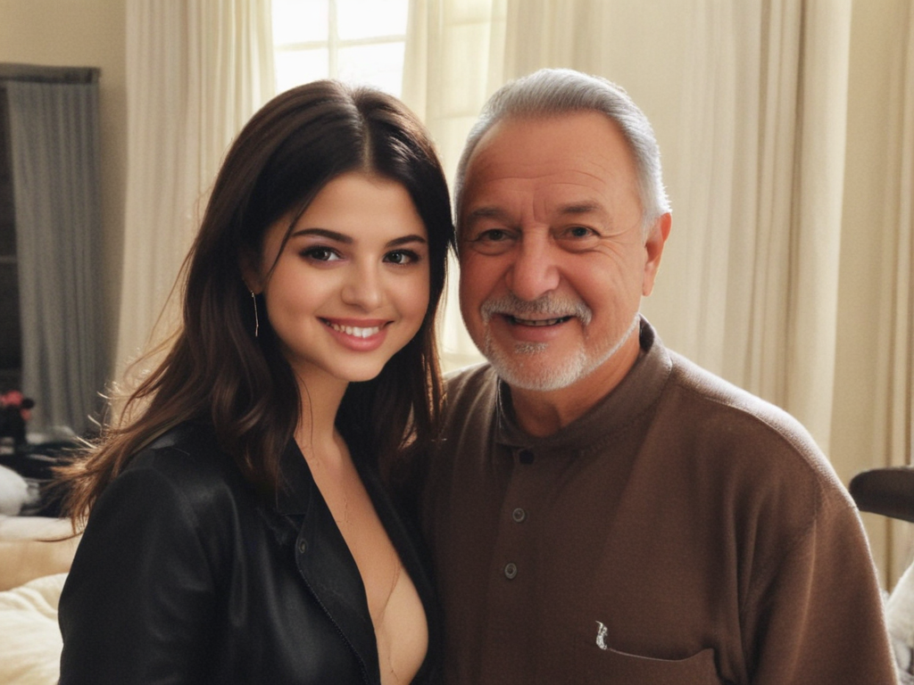 selena gomez with father
