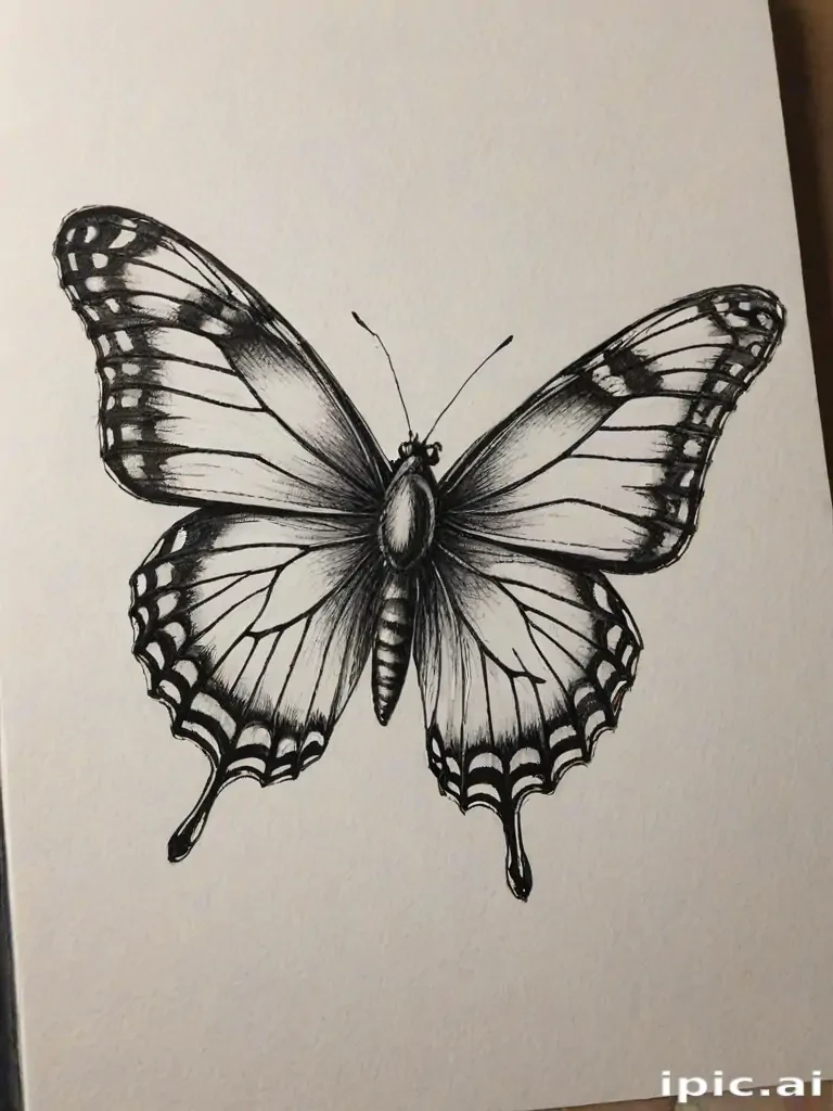 buterfly sketch