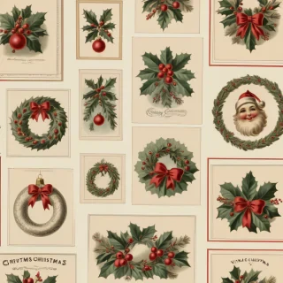 vintage christmas prints free