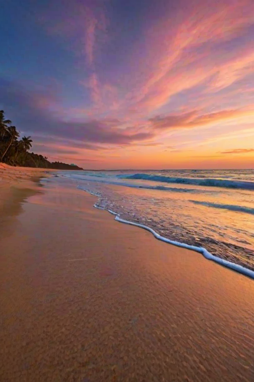 sunset on the beach backgrounds