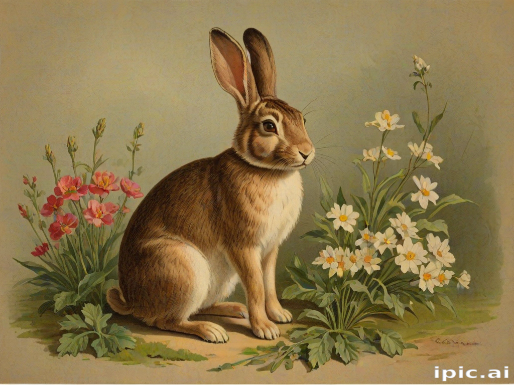 vintage rabbit images