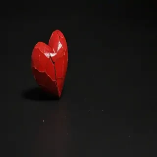 broken heart black background