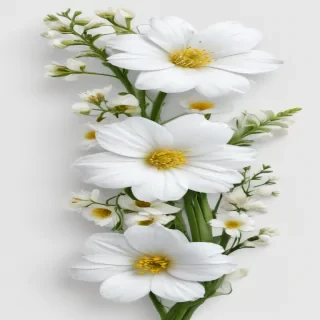 white flowers png transparent