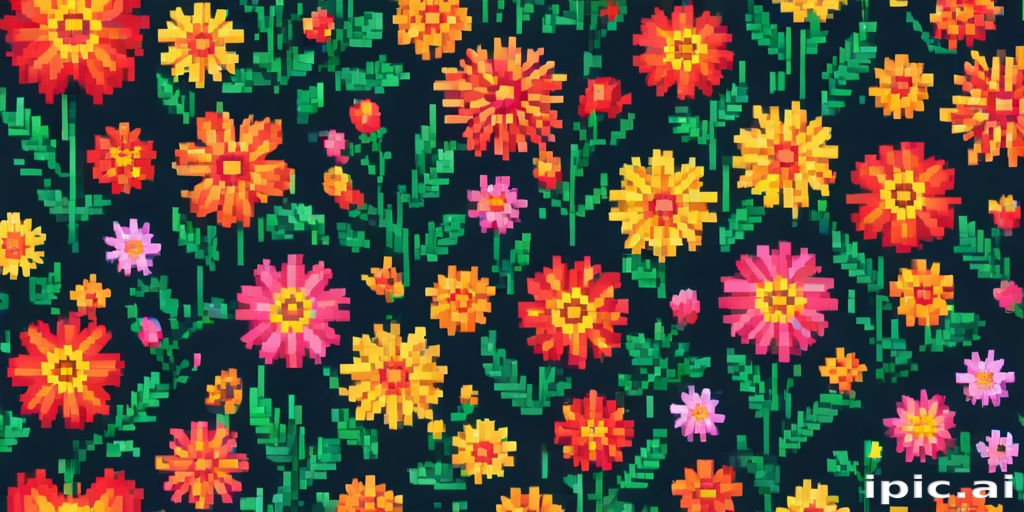 pixel flowers