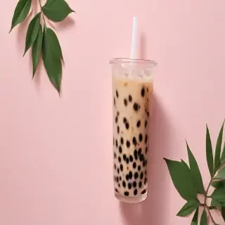 aesthetic boba tea background