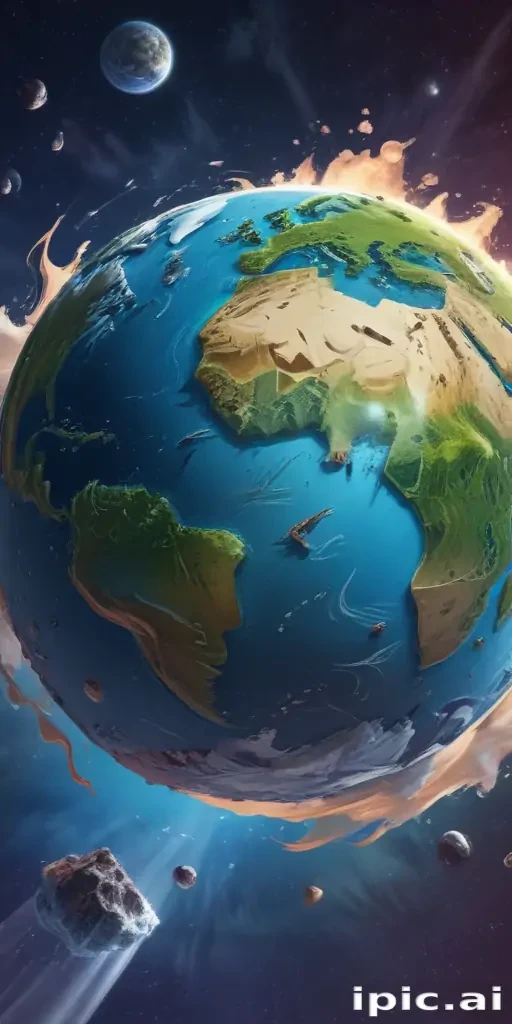 cartoon picture of the planet earth