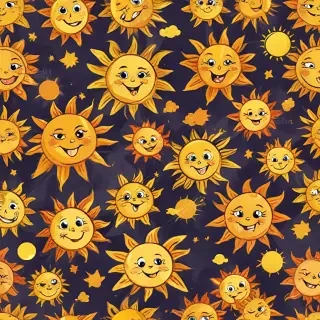 cartoon suns