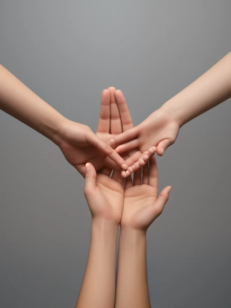 hands reaching