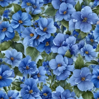 blue flowers transparent background
