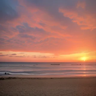 sunset at a beach