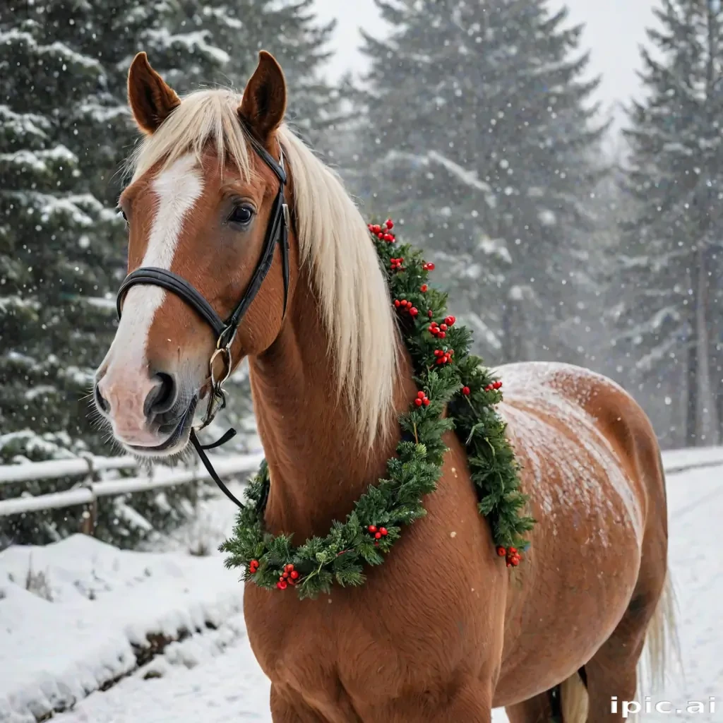 merry christmas horse images