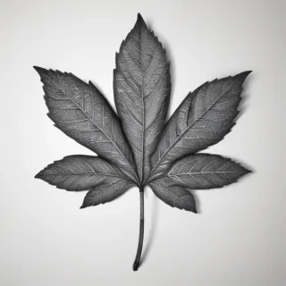 leaf clip art black and white