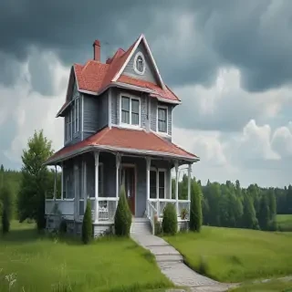 background of the house