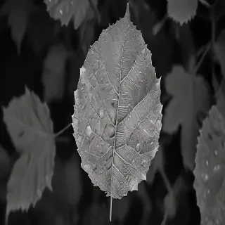 leaf images black and white