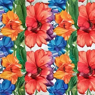 colored drawings of flowers