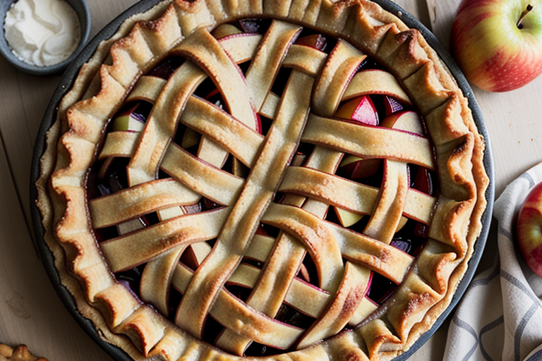 apple pie with graham pie crust