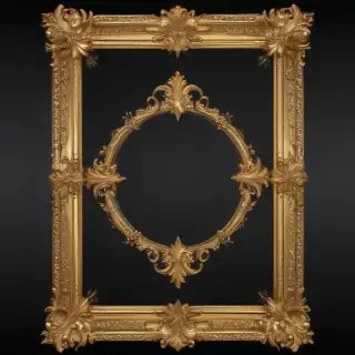 gold border transparent