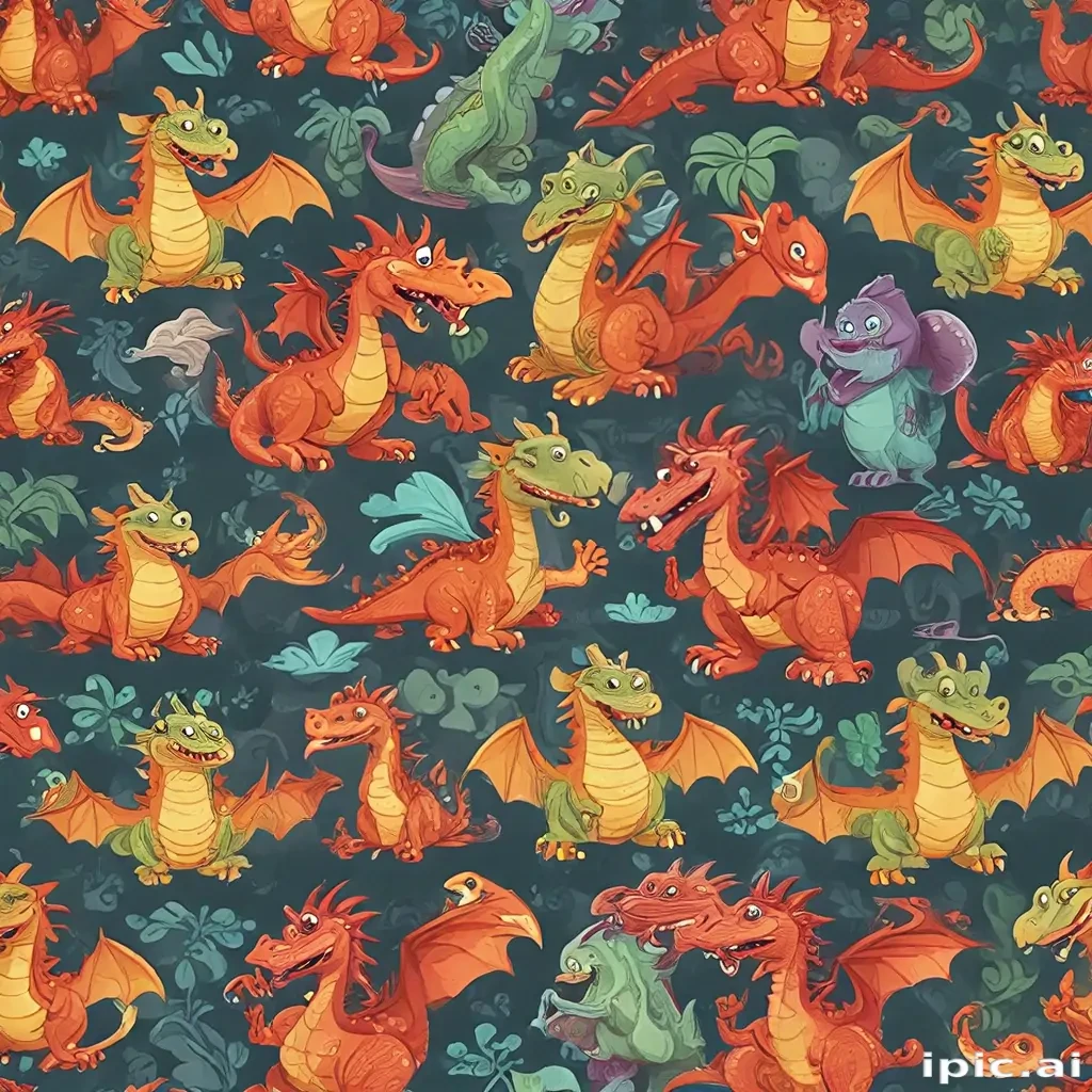 cartoon dragons