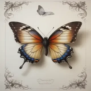 drawing butterflies
