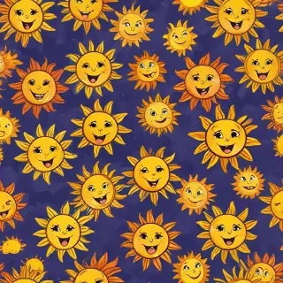 cartoon suns