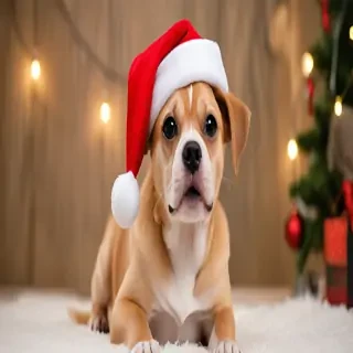 dog christmas background