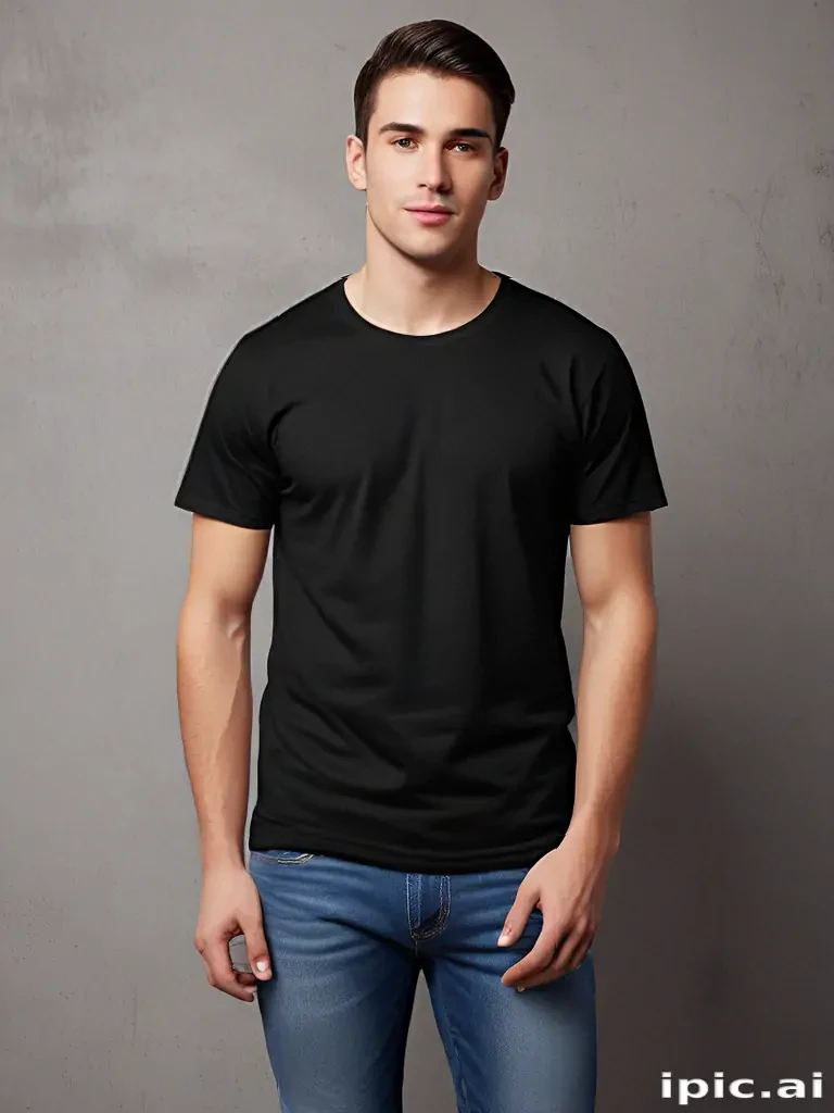 black tee shirt mockup