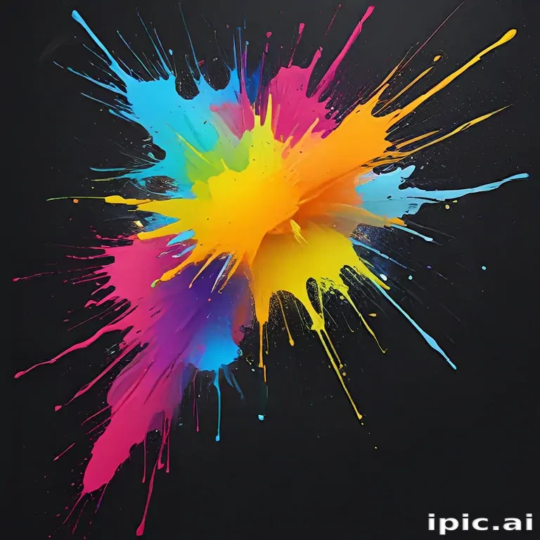 transparent paint splatter