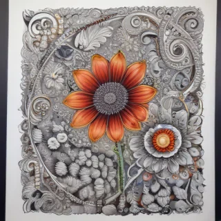 flower doodle art
