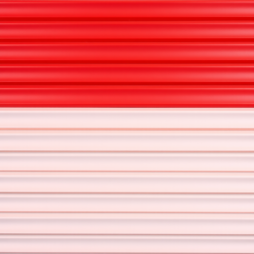 create an image of alternating red and white horizontal stripes with a clean, sharp appearance, taken with a DSLR camera at f/8 aperture, 1/250 sec shutter speed, ISO 100, using a top-down view for clarity and precision, ensuring high resolution and vibrant color contrast.