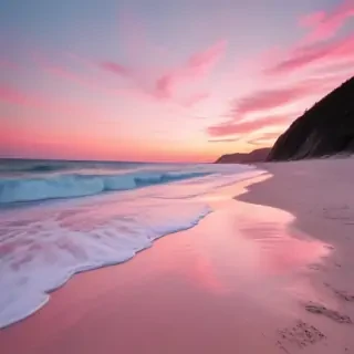 pink beach aesthetic