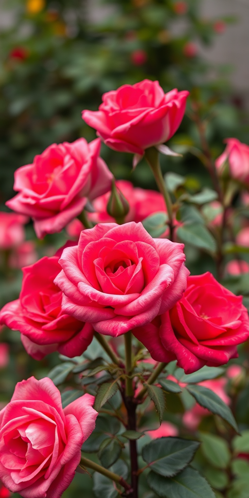roses in background