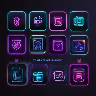 neon app icons