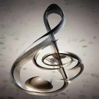 transparent music note