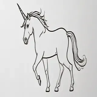 unicorn outline