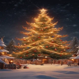 christmas background portrait