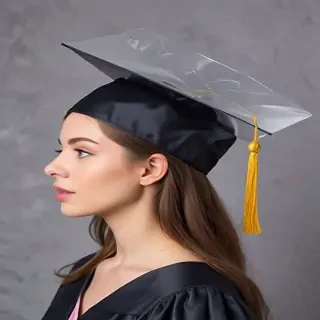 transparent graduation cap