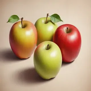 drawn apples