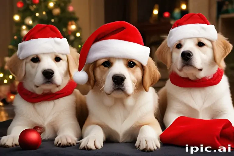 christmas wallpaper dogs