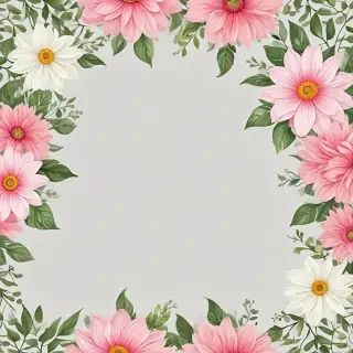 transparent flower border