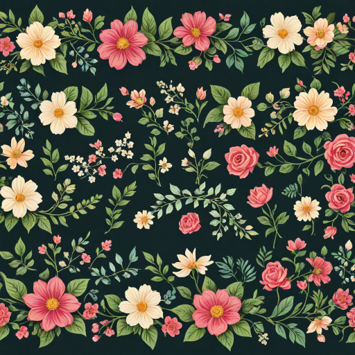 floral borders clipart