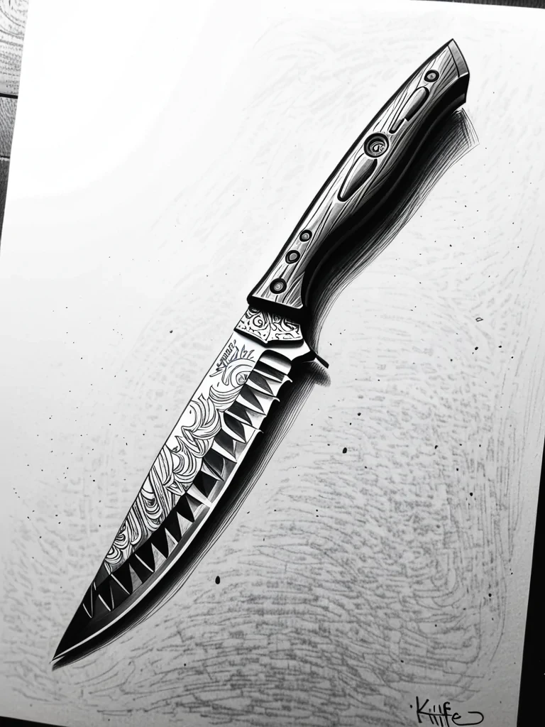 knife drawing