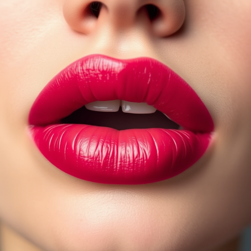 Enchanting woman lips with a gradient ombre effect, transitioning from pale pink to deep berry, creating depth and dimension, expertly blended