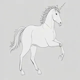 unicorn outline