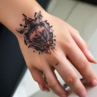 cute hand tattoos for black females