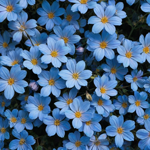 blue flowers aesthetic