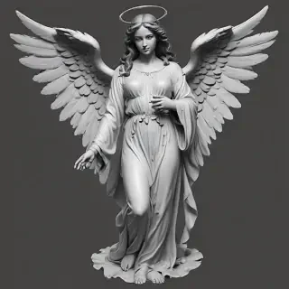 angel clip art black and white