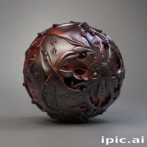 Intricately Designed Decorative Sphere with Floral Patterns and Elegant ...